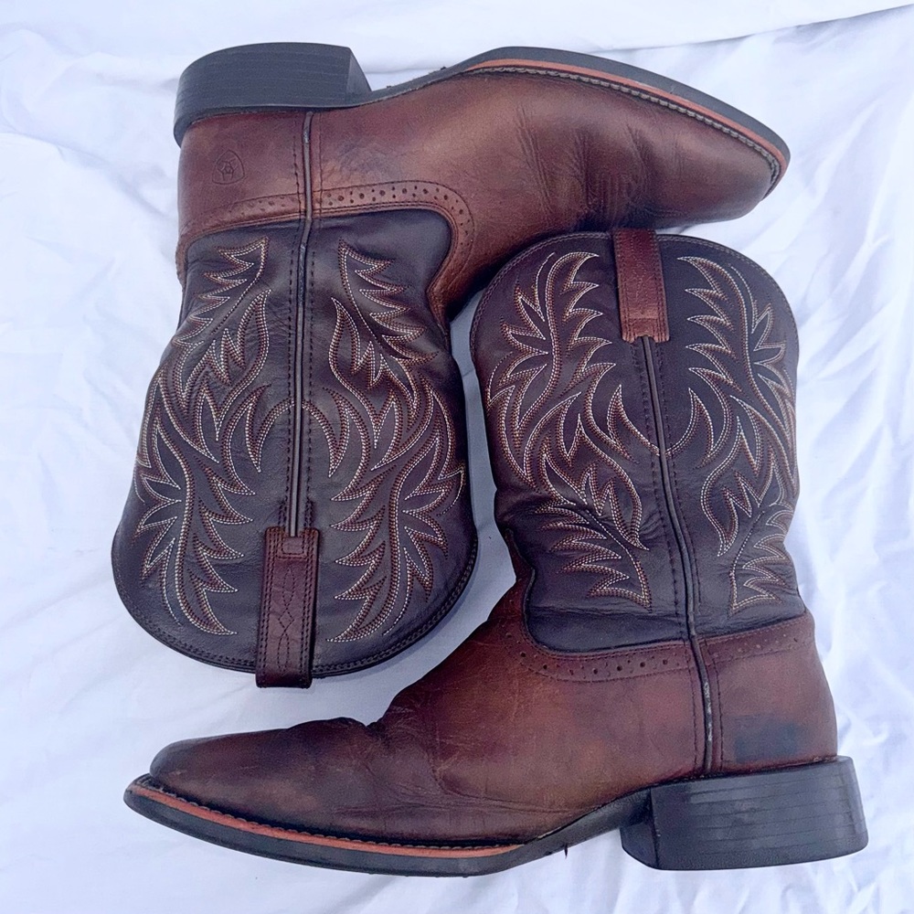 Ariat Sport Wide Square Toe Western Cowboy Boot 10035996 Men’s 11.5 - Picture 5 of 13